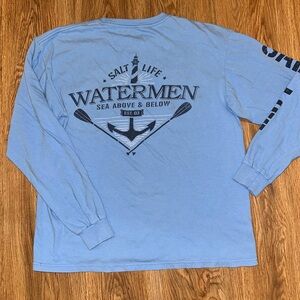 Salt Life Light Blue Long Sleeve Tee Size M